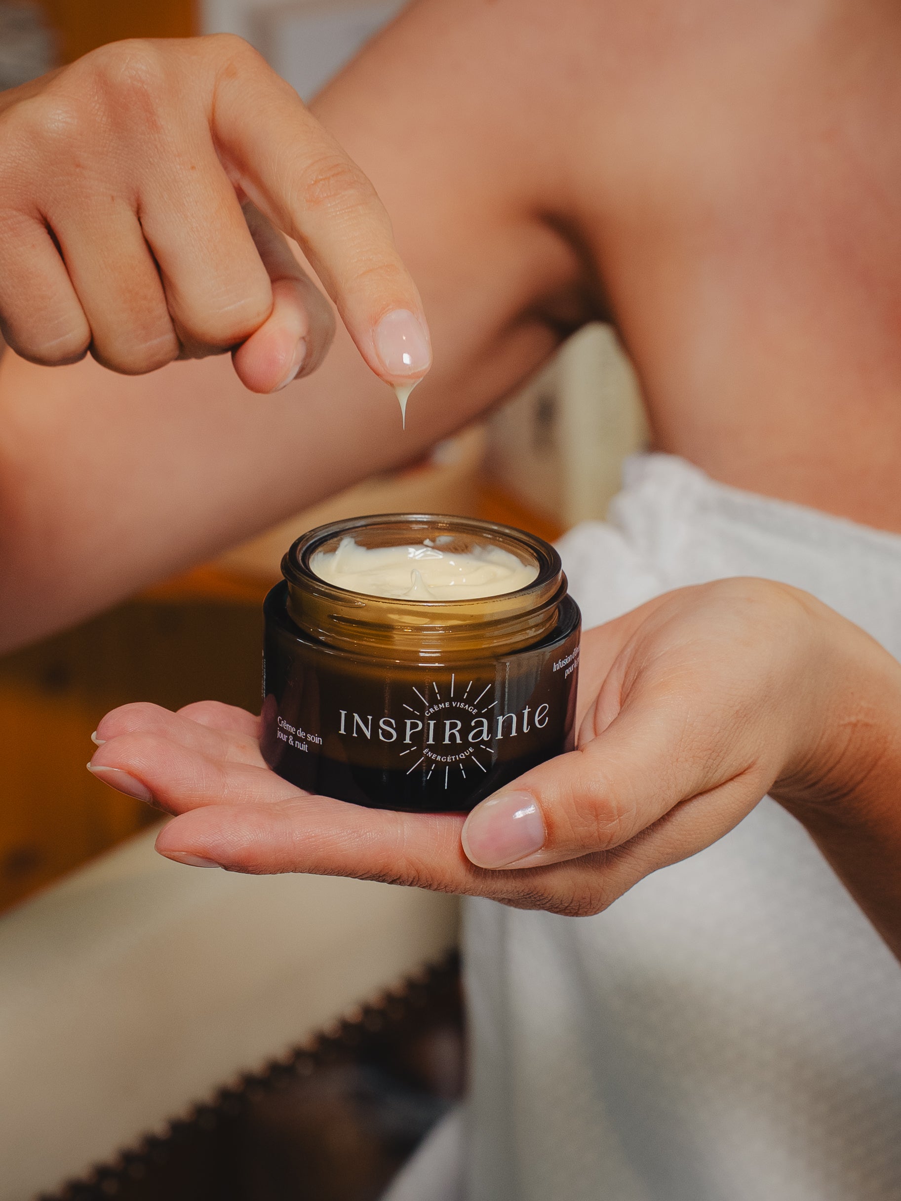 crème visage naturelle peau sensible hydratante Inspirante